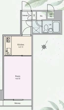 お部屋の間取り図です お部屋の間取り図です