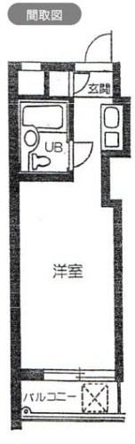 最上階南向き、1Rタイプ 最上階南向き、1Rタイプ