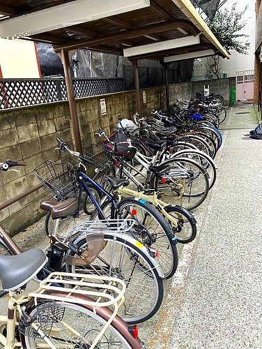 整頓された自転車置き場 整頓された自転車置き場