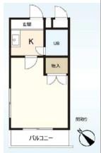 西南向き2面採光の角部屋 1Kタイプのお部屋です。 西南向き2面採光の角部屋 1Kタイプのお部屋です。