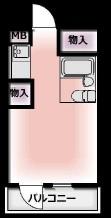 上層階で眺望良好な1Rタイプ 上層階で眺望良好な1Rタイプ